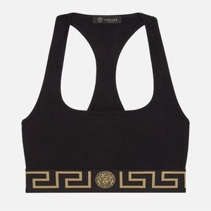 NWT Versace Grecca Border Sports Bralette